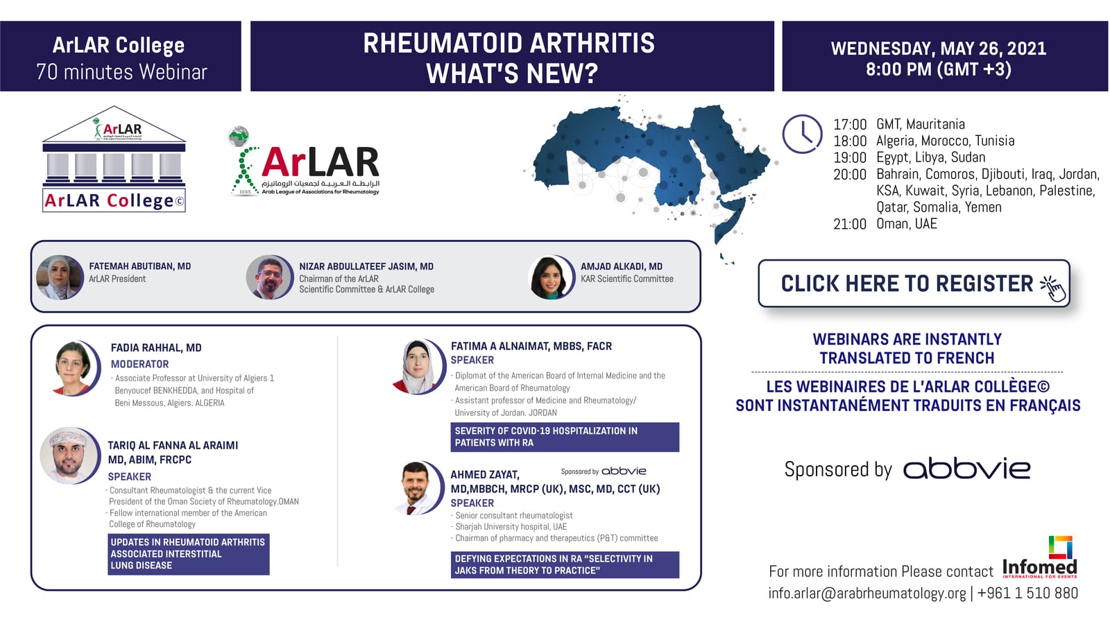 ArLAR College Webinar - Wednesday, May 26, 2021